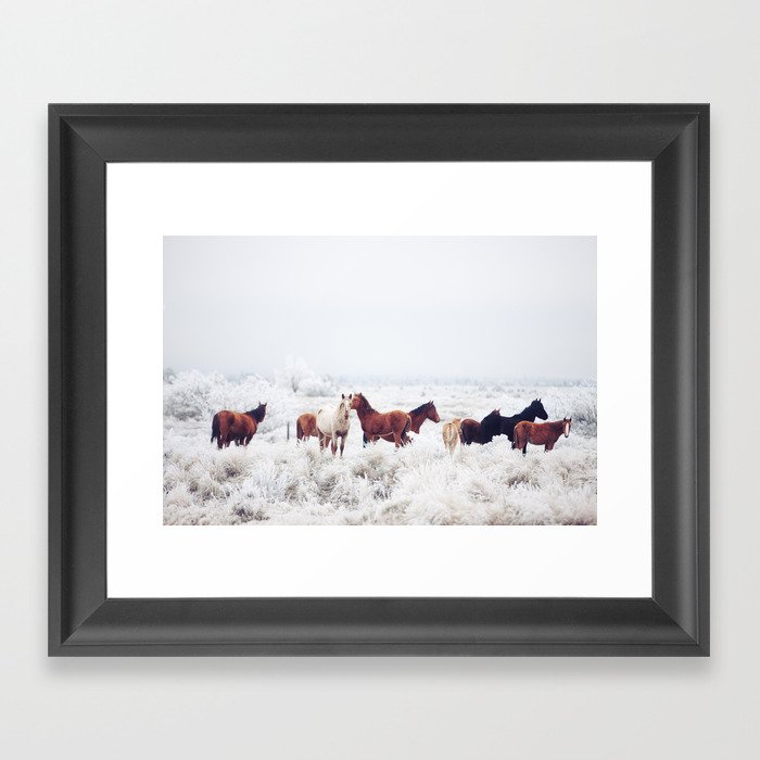 Winter Horseland Framed Art Print