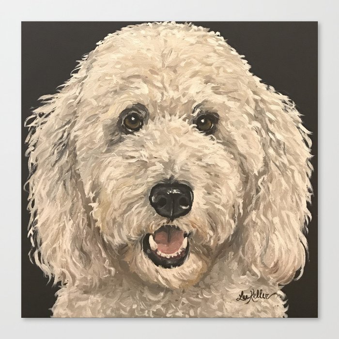 goldendoodle painting on canvas