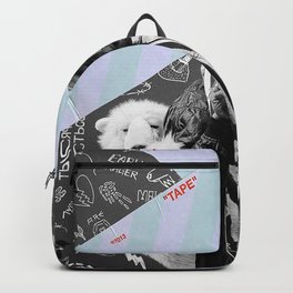Luv is Rage uzi  Backpack | Abstract, Album, Illustration, Cartoon, Ink, Digital, Black And White, Pattern, Comic, Typography 
