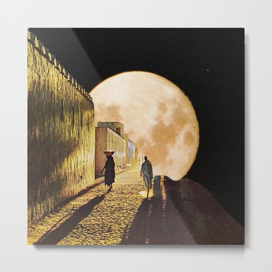 Walking at the moonlight Metal Print
