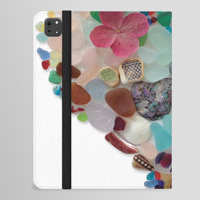 Love -  Sea Glass Heart A Unique Birthday & Father’s Day Gift iPad Folio Case
