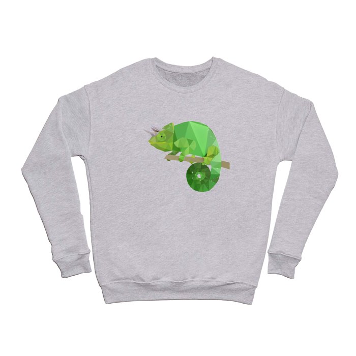 Low Poly Chameleon Crewneck Sweatshirt