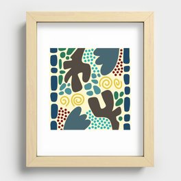 Abstract vintage colors pattern collection 14 Recessed Framed Print