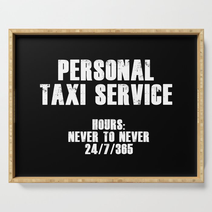 Personal Taxi Service (White) Serving Tray