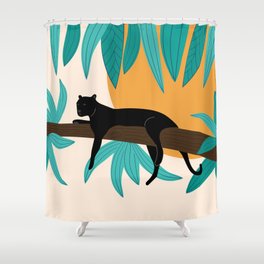 Black panther Shower Curtain