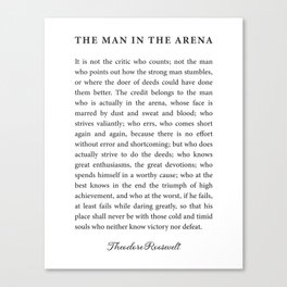 The Man In The Arena Canvas Print