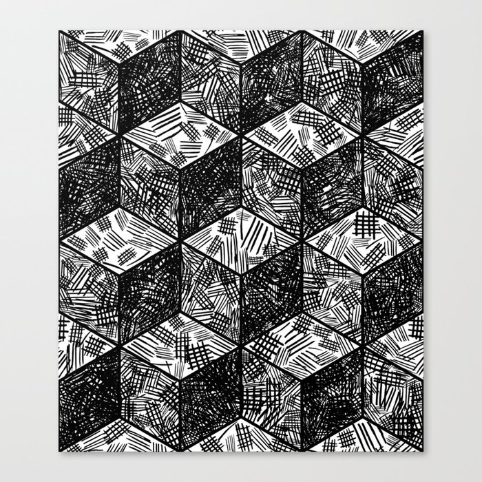 Cubes pattern Canvas Print