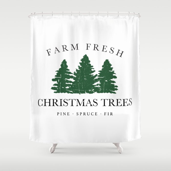 Farm Fresh Christmas Trees Shower Curtain By Movemtns Society6