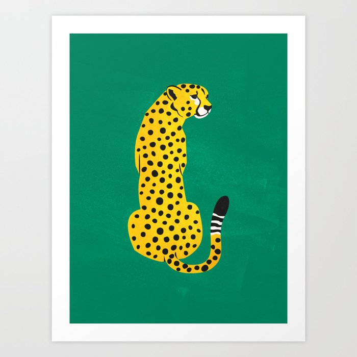 The Stare: Golden Cheetah Edition Art Print