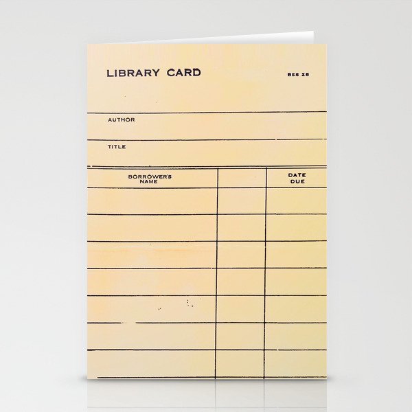 Library Card BSS 28 Stationery Cards