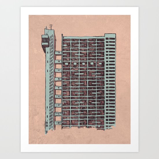 Brutalist Architecture Trellick Tower Art Print