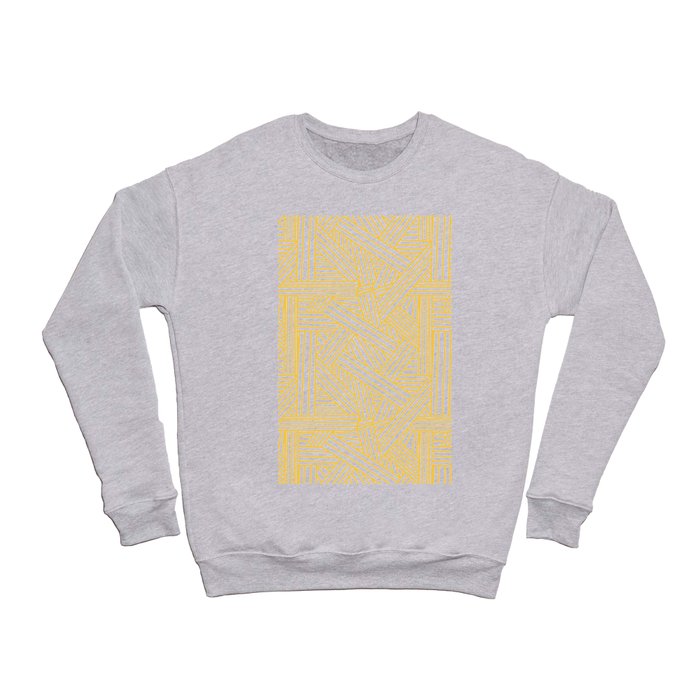 Sketchy Abstract (Light Orange & White Pattern) Crewneck Sweatshirt