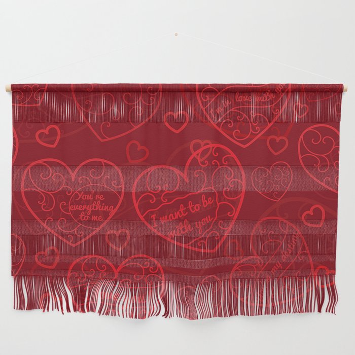 Red Love Heart Collection Wall Hanging
