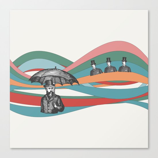 Riding the Waves Canvas Print