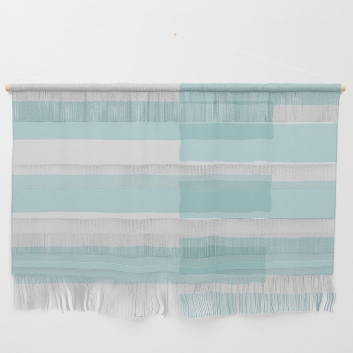 Big Stripes In Turquoise Wall Hanging