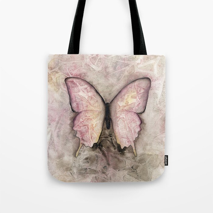 Powder pink butterfly Tote Bag