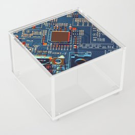 Electronic circuit board close up.  Acrylic Box