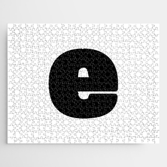 e (Black & White Letter) Jigsaw Puzzle