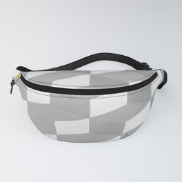 Cube wall - grey with white Fanny Pack