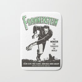 Frankenstein Vintage 1931 Movie Poster, Original Gift Idea, Boris Karloff, Bela Lugosi, Dracula Bath Mat | Frankmonster, Graphicdesign, Frankenstein, Dracula, Scarymovie, Franken, Janeeyre, Frankie, Maryshelley, Monstereyre 