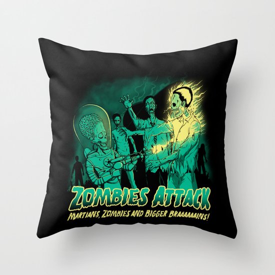 Zombies Attack Throw Pillow