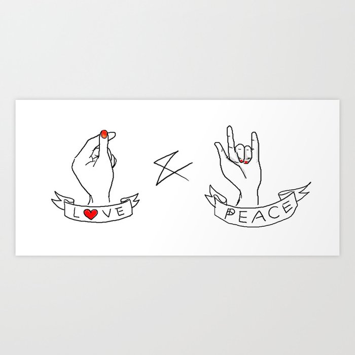 Love and peace Art Print