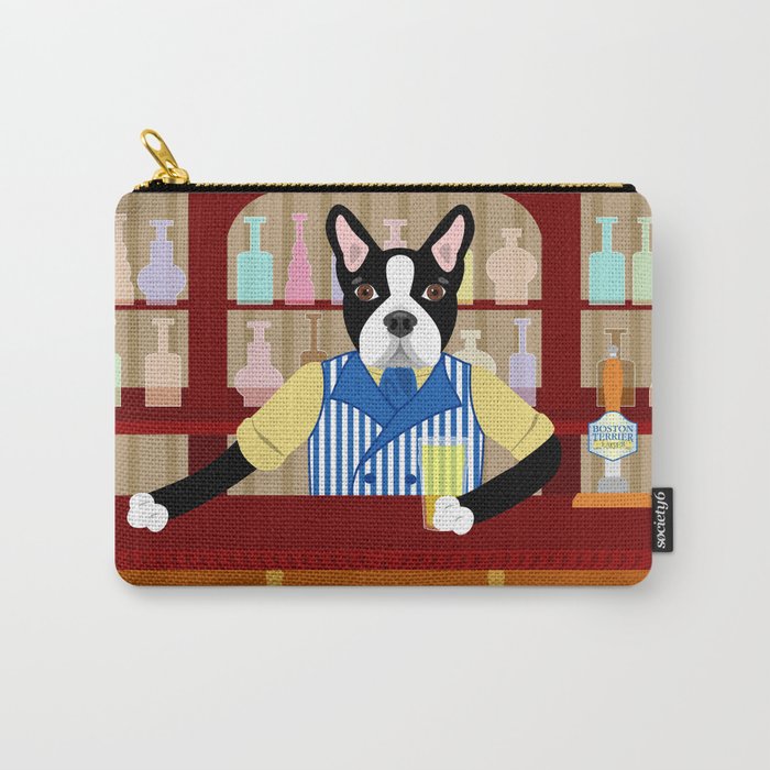 Boston Terrier Beer Pub Carry-All Pouch