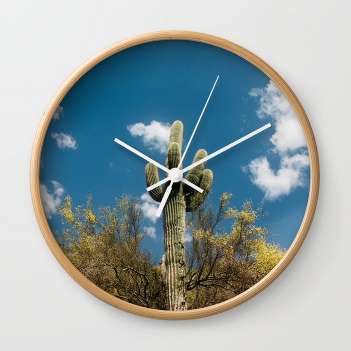 Arizona Desert Cacti Wall Clock