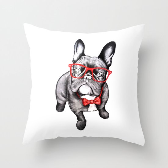 Happy Dog Throw Pillow