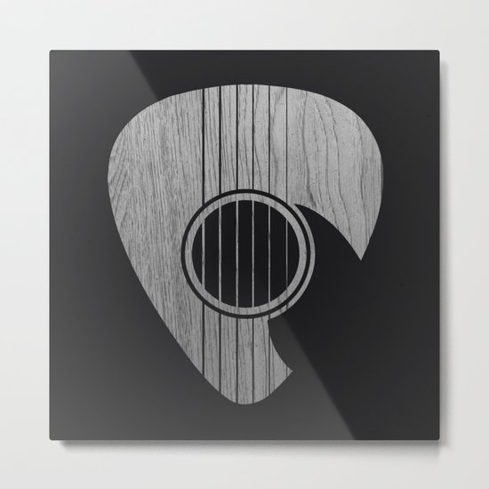 Strum... (White on Black) Metal Print