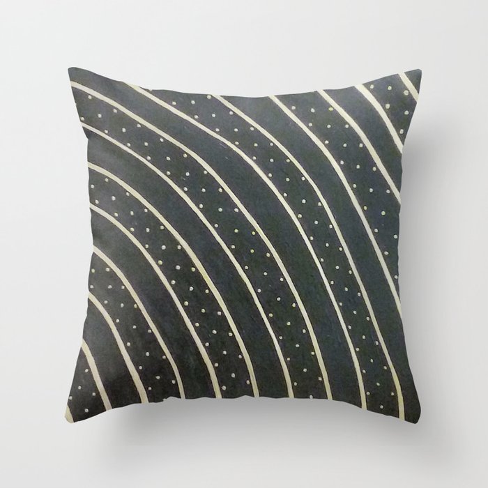 Dotted Soundwaves Throw Pillow