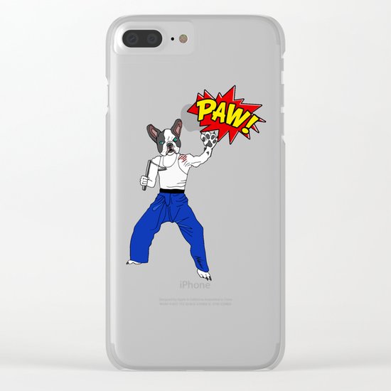 PAW POW - Kungfu Dog Clear iPhone Case