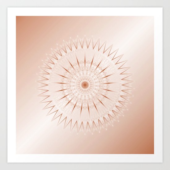 Rose Gold Mandala Art Print