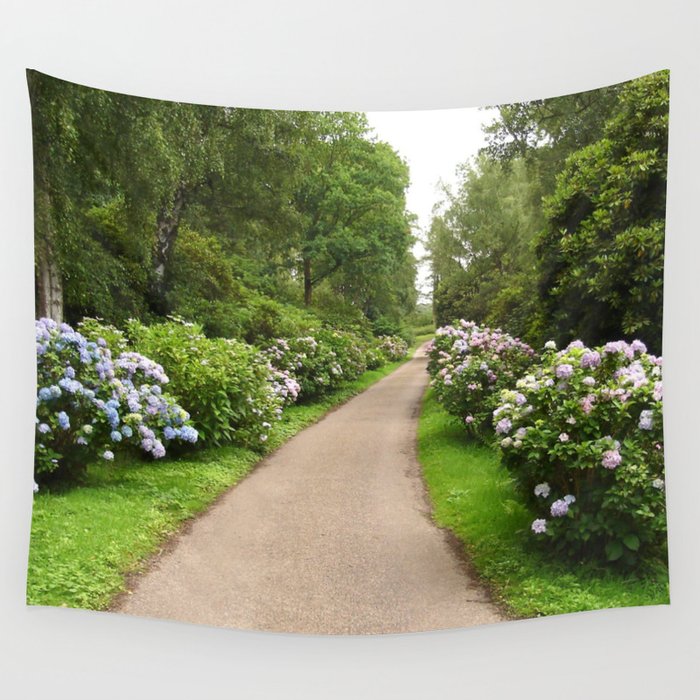 Great Britain Photography - Beautiful Trail Going Through The Park Wall Tapestry