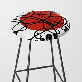 Abstract lineal red  Bar Stool