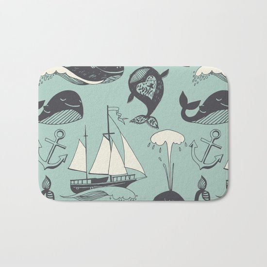 Whales 2 Bath Mat