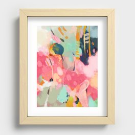 spring moon earth garden Recessed Framed Print