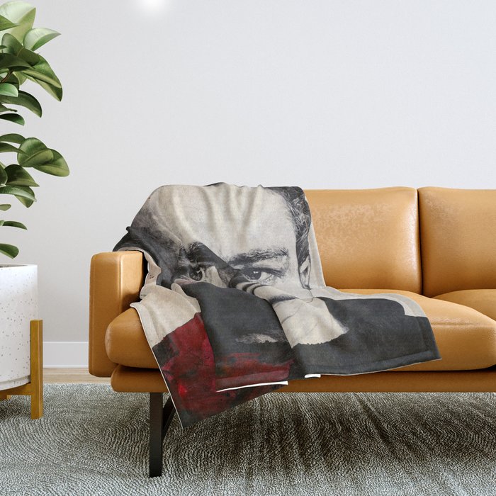 Giant | JamesDean realistic portrait Throw Blanket