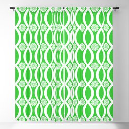 Floral Twist Lime Green Blackout Curtain