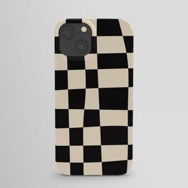 Abstract Checkerboard black iPhone Case