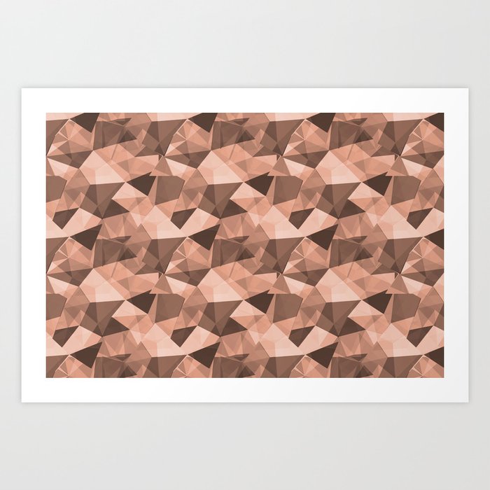 Abstract Geometrical Triangle Patterns 4 Pratt And Lambert Earthen Trail 4 26 Art Print By Pipafineart