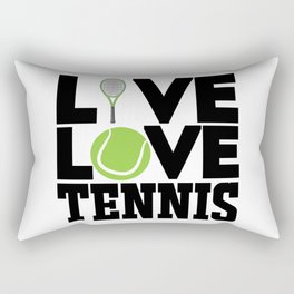 Live love Tennis Rectangular Pillow