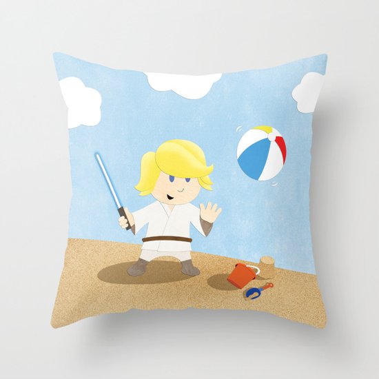 SW Kids - Luke at the Beach Throw Pillow