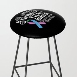 Thyroid Cancer Ribbon Awareness Survivor Bar Stool