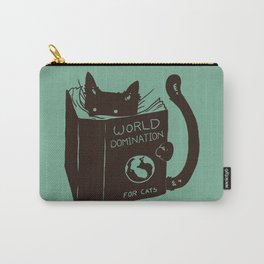 World Domination for Cats (Green) Carry-All Pouch