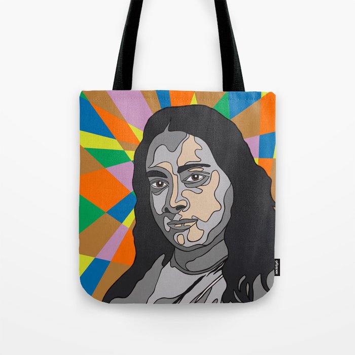 YOGANANDA Montana Gold Spray Paint and acrylic on birch panel 20 x 24 x  2 Tote Bag by Monty Montgomery