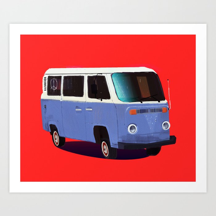 Hippie Van Art Print by soycapucha | Society6