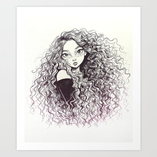 Curls Art Print