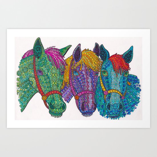 Horse Triptych #1 Art Print