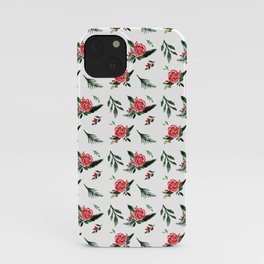 Christmas Red Roses iPhone Case